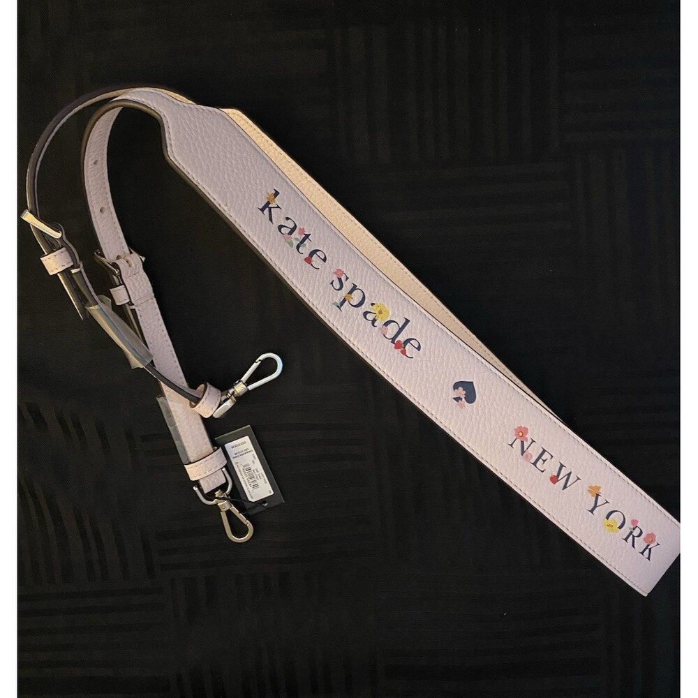 Kate Spade New York Garden Logo Leather bag strap light rose NWT